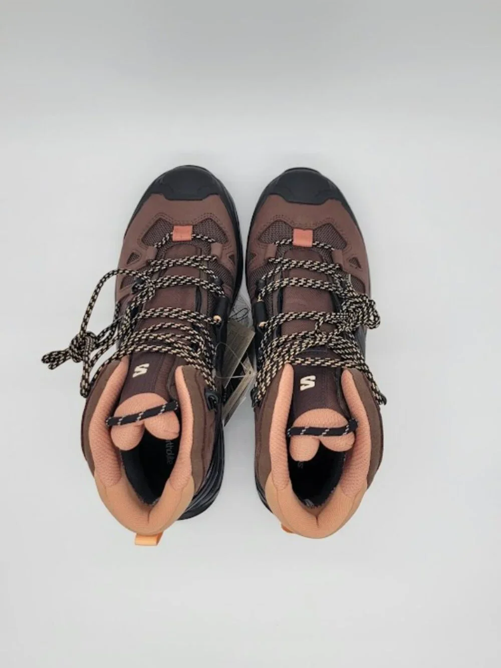 SALOMON Quest 4 GTX Women’s 8.5 Hiking Backpacking Boots Brown Black Gore-Tex